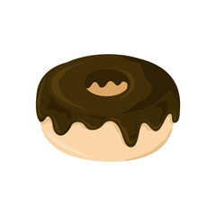 Melting Chocolate Doughnut Food Cafe Illustration