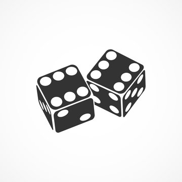 Vector image of dice icon.