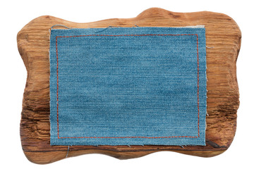 Two frames of denim and wood with a place for your text.