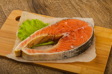 Raw salmon