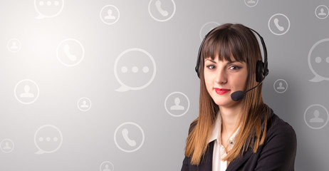 Female telemarketer