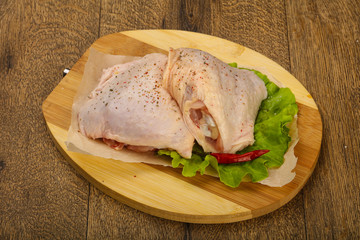 Raw chicken thigh