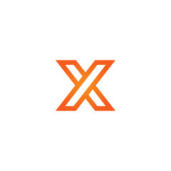 Abstract letter x logo design template