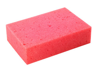 red washcloth isolated on white background