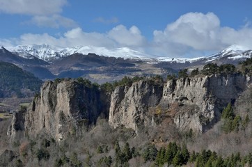 Dent du Marais et massif du Puy de Sancy, Auvergne, France
