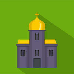 Orthodox church icon. Flat illustration of orthodox church vector icon for web