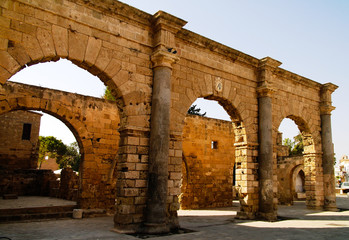 Fototapeta na wymiar View to Namik Kemal Dungeon at Famagusta, North Cyprus