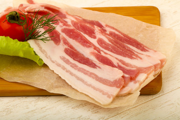 Raw bacon