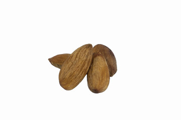 almonds isolated on white background
