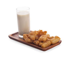 Deep fried dough stick.Oil-fried pastry Thai style, snack and dessert