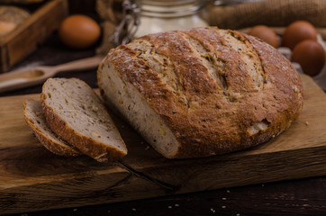 Homemade bread, product photo
