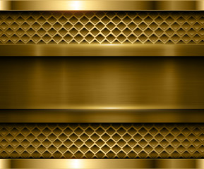 Background metallic gold with brushed metal texture