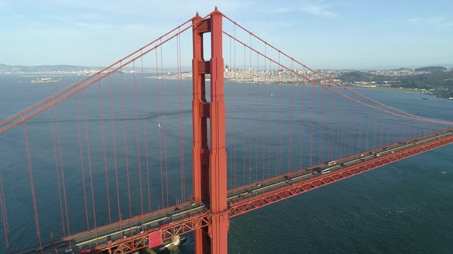 Aerial view of Golden Gate Bridge