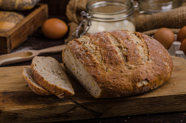 Homemade bread, product photo
