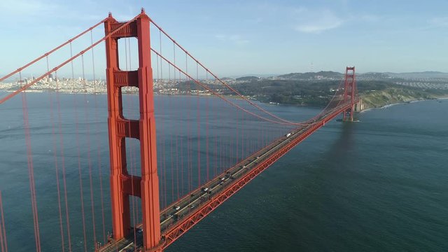 Aerial view of Golden Gate Bridge