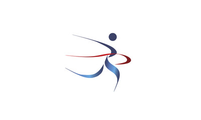 Fototapeta na wymiar Спортивный логотип, бег, легкая атлетика