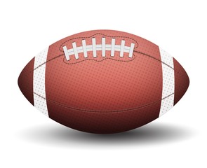 Illustartion of american football ball isolated on white