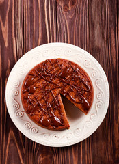 Chocolate cake with chocolate drizzle