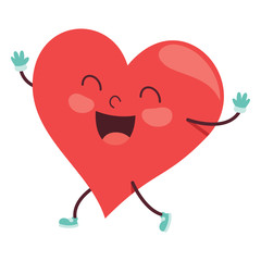 Vector Illustration Of Cartoon Heart