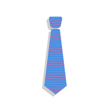 recommend clip art: Tie sign illustration. Vector. Neon blue icon with cyclamen polk