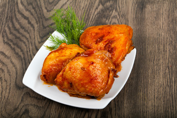 Roasted chicken thigh