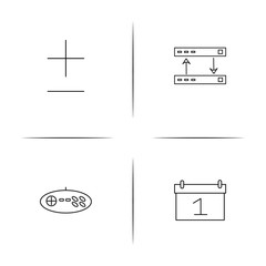 Internet Technologies simple linear icons set. Outlined vector icons