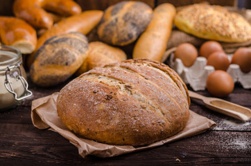 Homemade bread, product photo