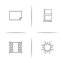 Creative Process And Design simple linear icons set. Outlined vector icons