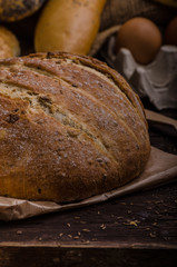 Homemade bread, product photo
