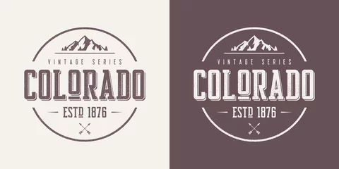 Foto op Canvas Colorado state textured vintage vector t-shirt and apparel desig © rikkyal
