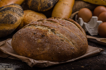 Homemade bread, product photo