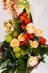 Fresh roses bouquet