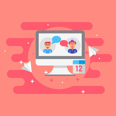 Blog post growth management vector logo icon illustration
