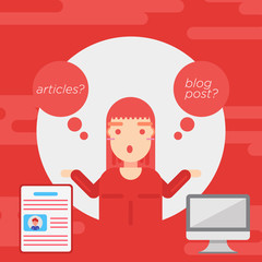 Blog post growth management vector logo icon illustration
