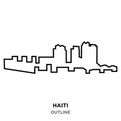 haiti outline on white background