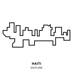 haiti outline on white background