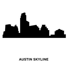 Obraz premium austin skyline silhouette on white background, vector illustration