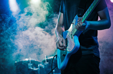 Obraz premium Performance of the rock band.