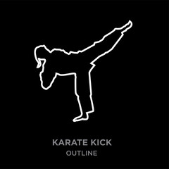 white border body outline crime scene on black background, vector illustration