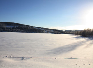 Frozen lake