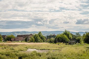 Fototapeta na wymiar panorama of villages in Serbia