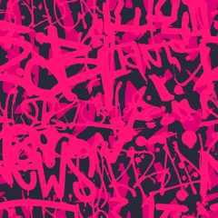 Wandcirkels aluminium Vector graffiti naadloze patroon met abstracte kleurrijke heldere t © vanzyst