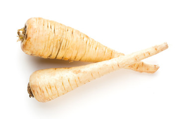 Parsnip isolated on the white background.