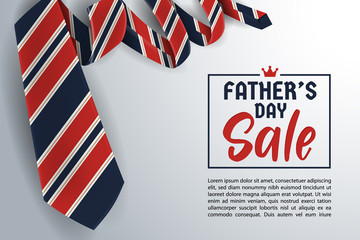Father's Day Greeting Card Background Design with Necktie
