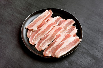 Bacon ready for cooking