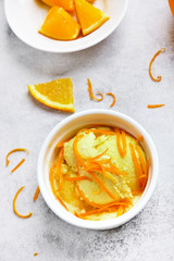 Fruit orange ice cream