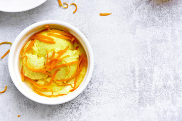 Orange ice cream