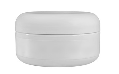 box of cream isolated on white background