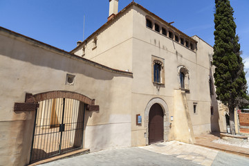 Fototapeta na wymiar Ancient medieval manor house Can Torrents.Sant Boi de Llobregat,Catalonia,Spain.