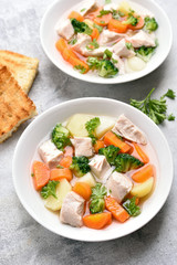 Vegetable chicken soup